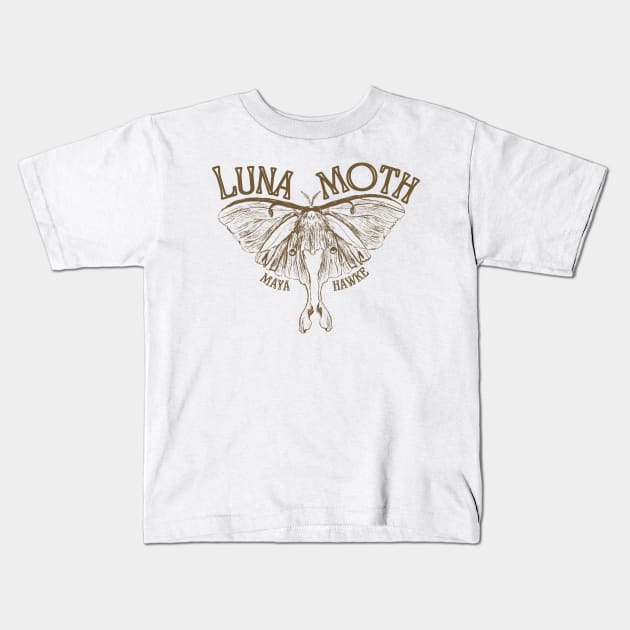 LUNA MOTH - MAYA HAWKE SONG ART Kids T-Shirt by aplinsky